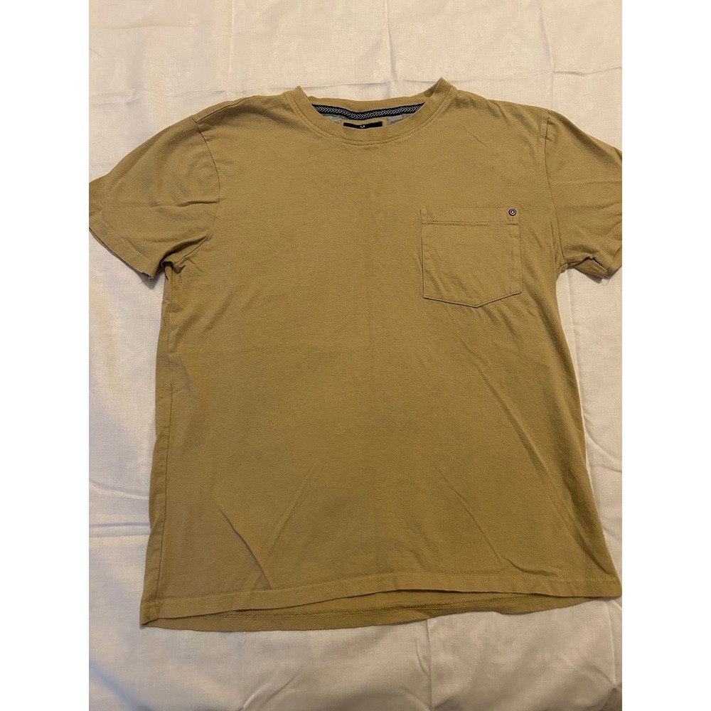 MBX Premium Goods Mens Tan Khaki Short Sleeve Pocket T-Shirt Size Small RN 75670